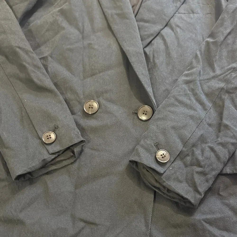 Madewell XS Drapeweave Caldwell Double-Breasted Blazer Academia Contemporary